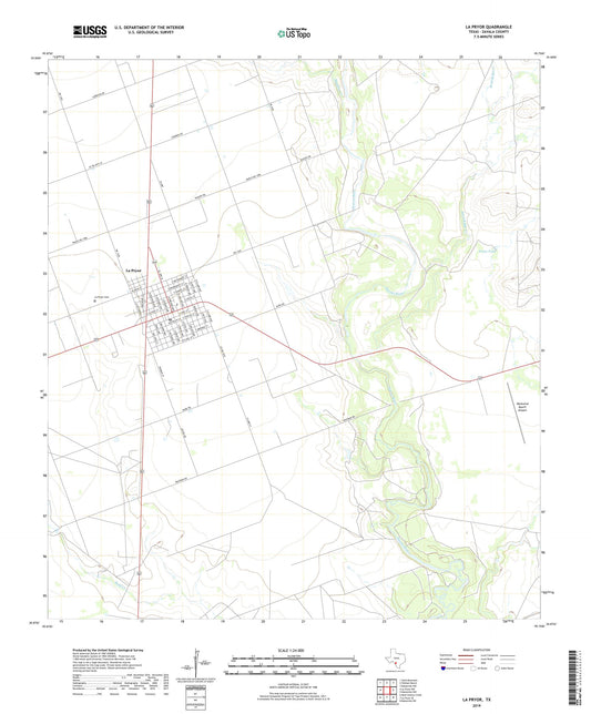 La Pryor Texas US Topo Map Image