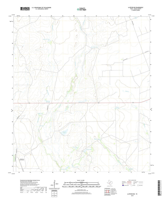 La Pryor NW Texas US Topo Map Image
