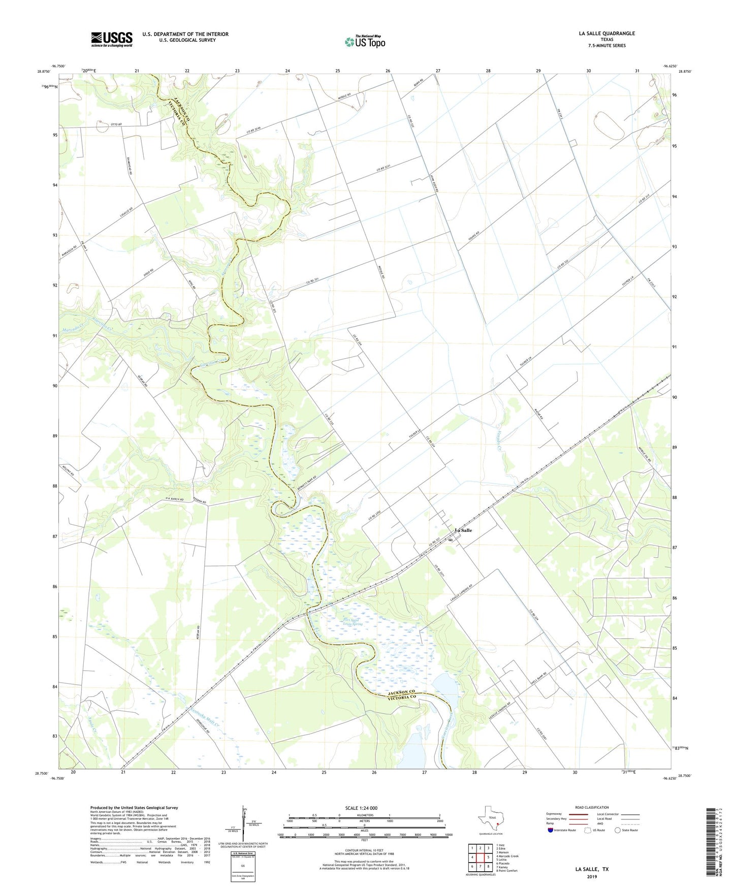 La Salle Texas US Topo Map Image