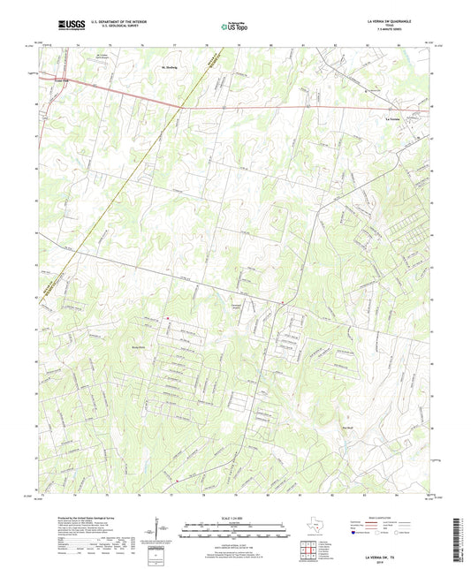 La Vernia SW Texas US Topo Map Image