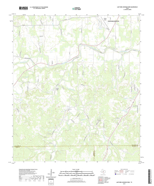 Lady Bird Johnson Park Texas US Topo Map Image