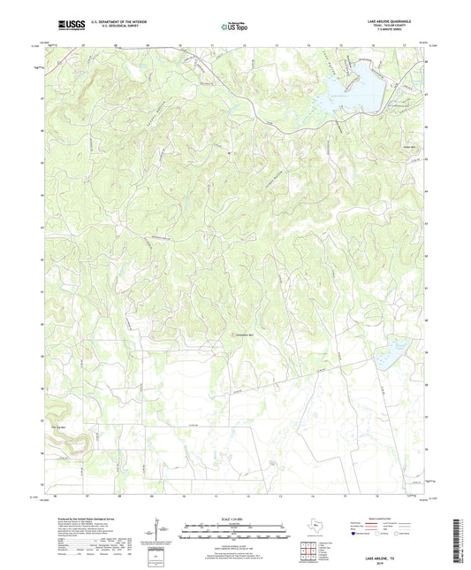 Lake Abilene Texas US Topo Map Image