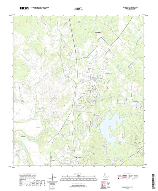 Lake Bastrop Texas US Topo Map Image