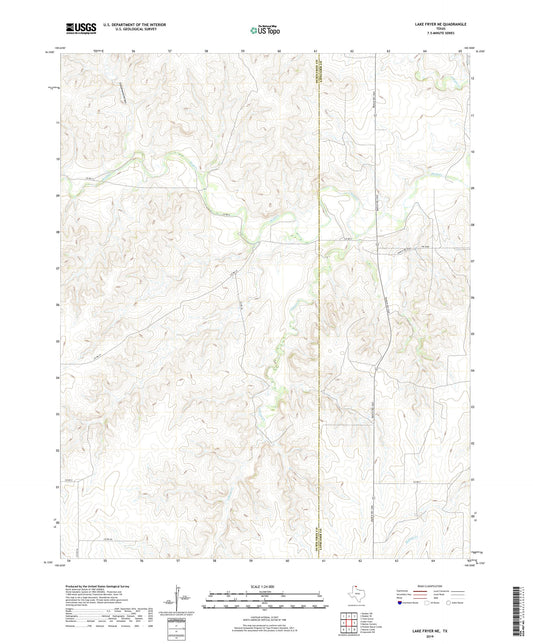 Lake Fryer NE Texas US Topo Map Image