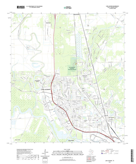 Lake Jackson Texas US Topo Map Image