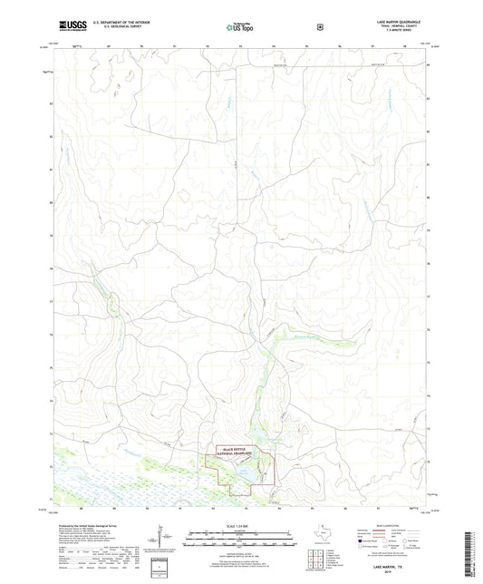 Lake Marvin Texas US Topo Map Image