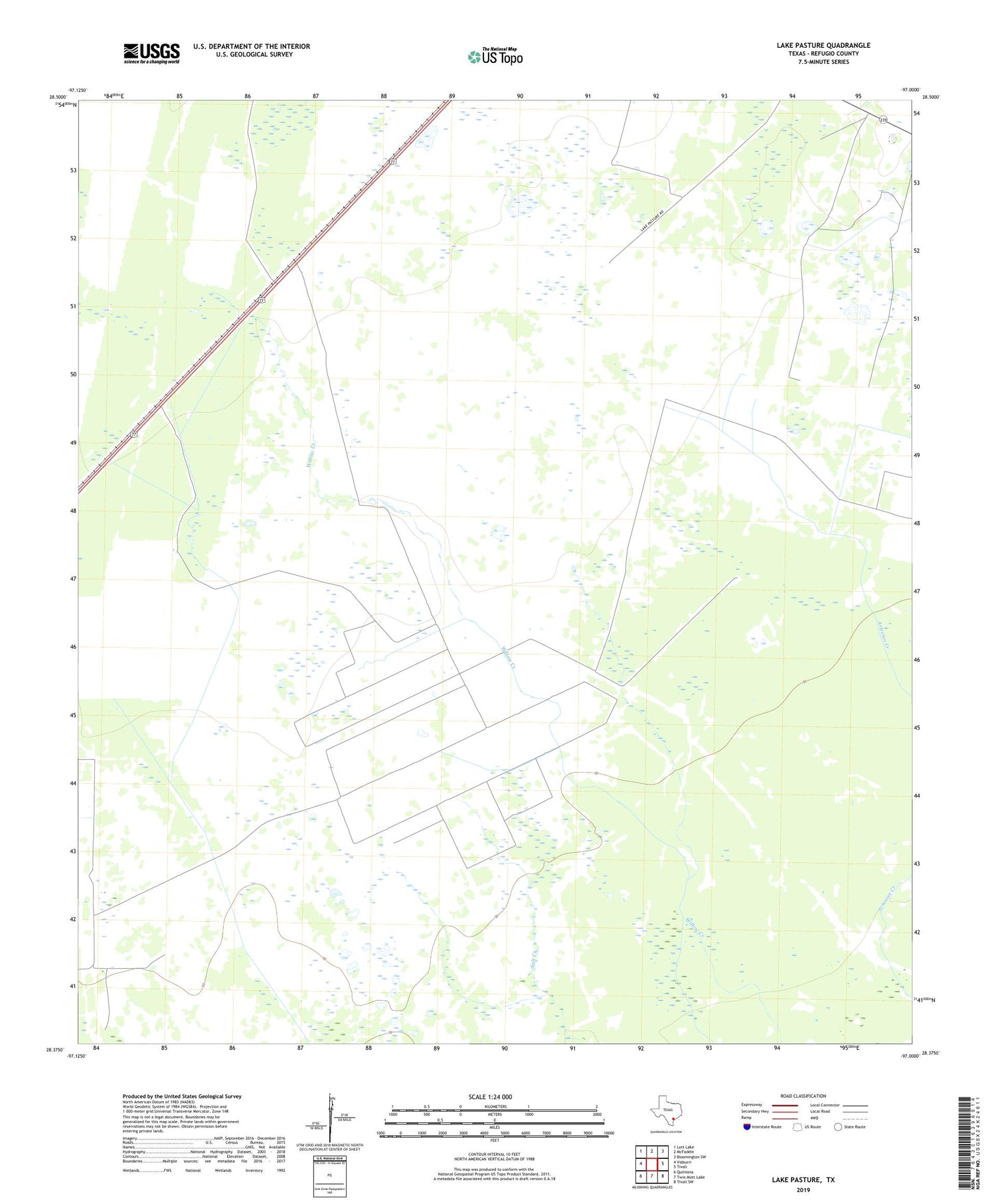 Lake Pasture Texas US Topo Map Image