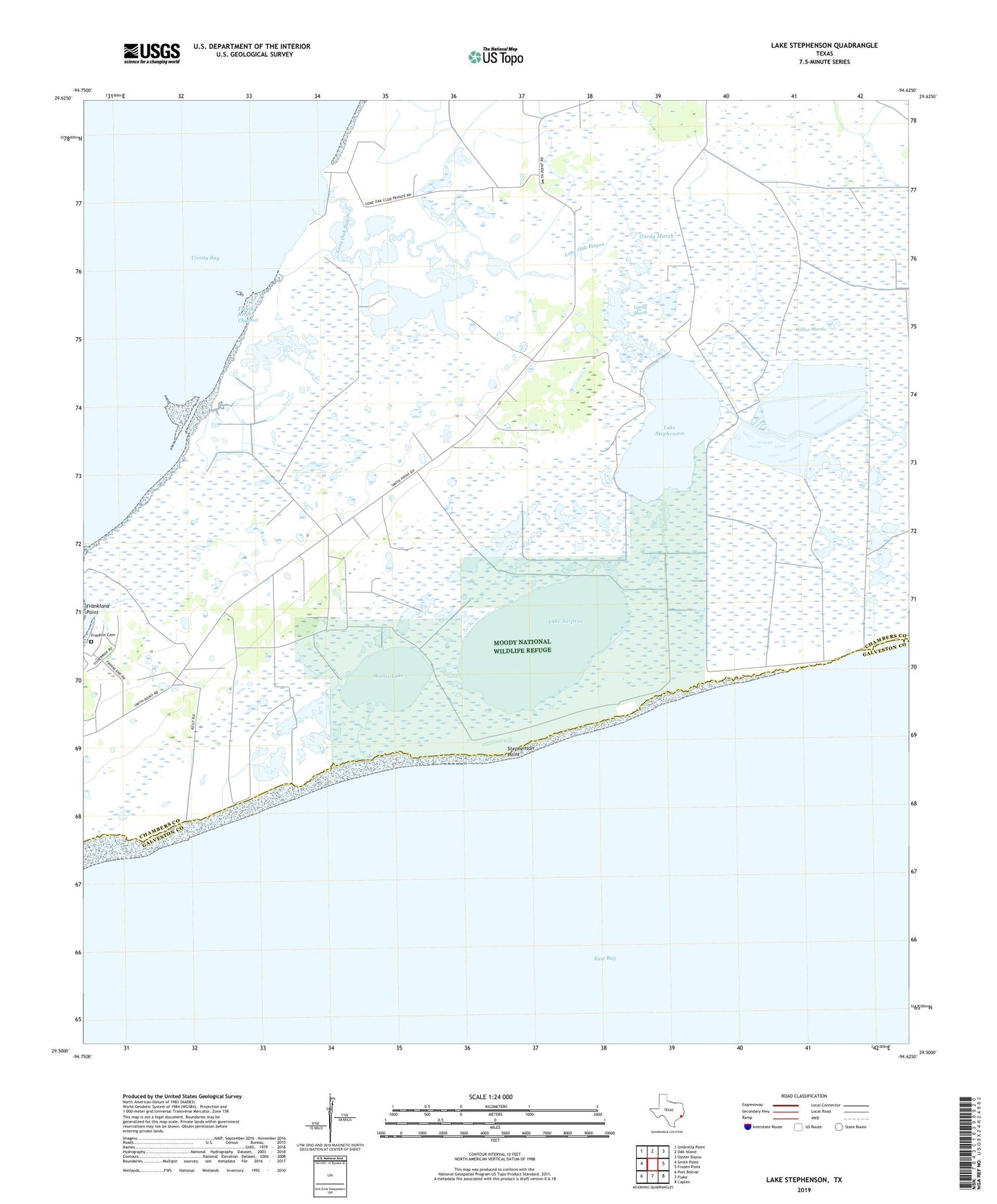 Lake Stephenson Texas US Topo Map Image