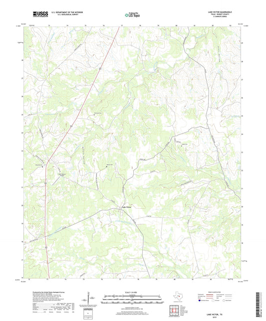 Lake Victor Texas US Topo Map Image