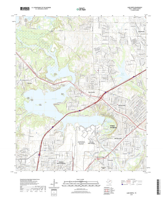 Lake Worth Texas US Topo Map Image