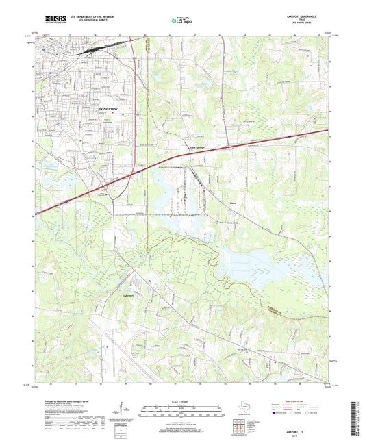 Lakeport Texas US Topo Map Image
