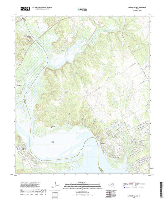 Lakeside Village Texas US Topo Map Image