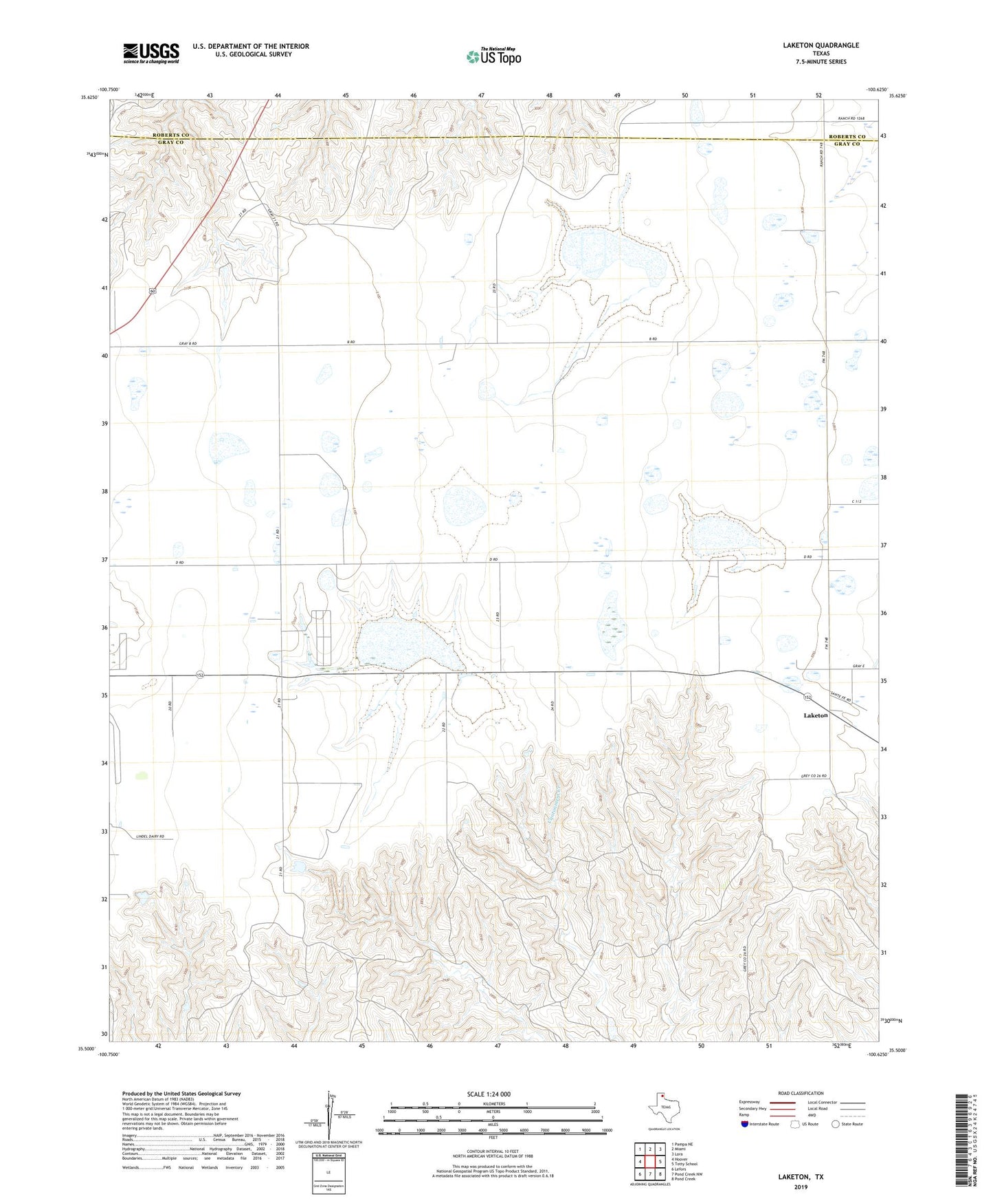 Laketon Texas US Topo Map Image