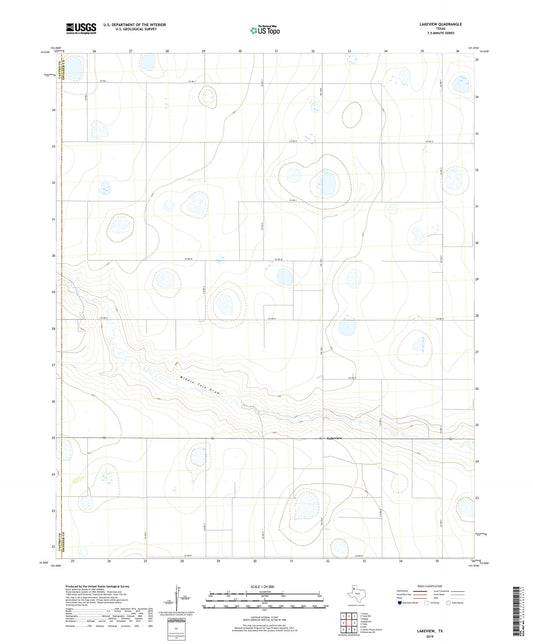 Lakeview Texas US Topo Map Image