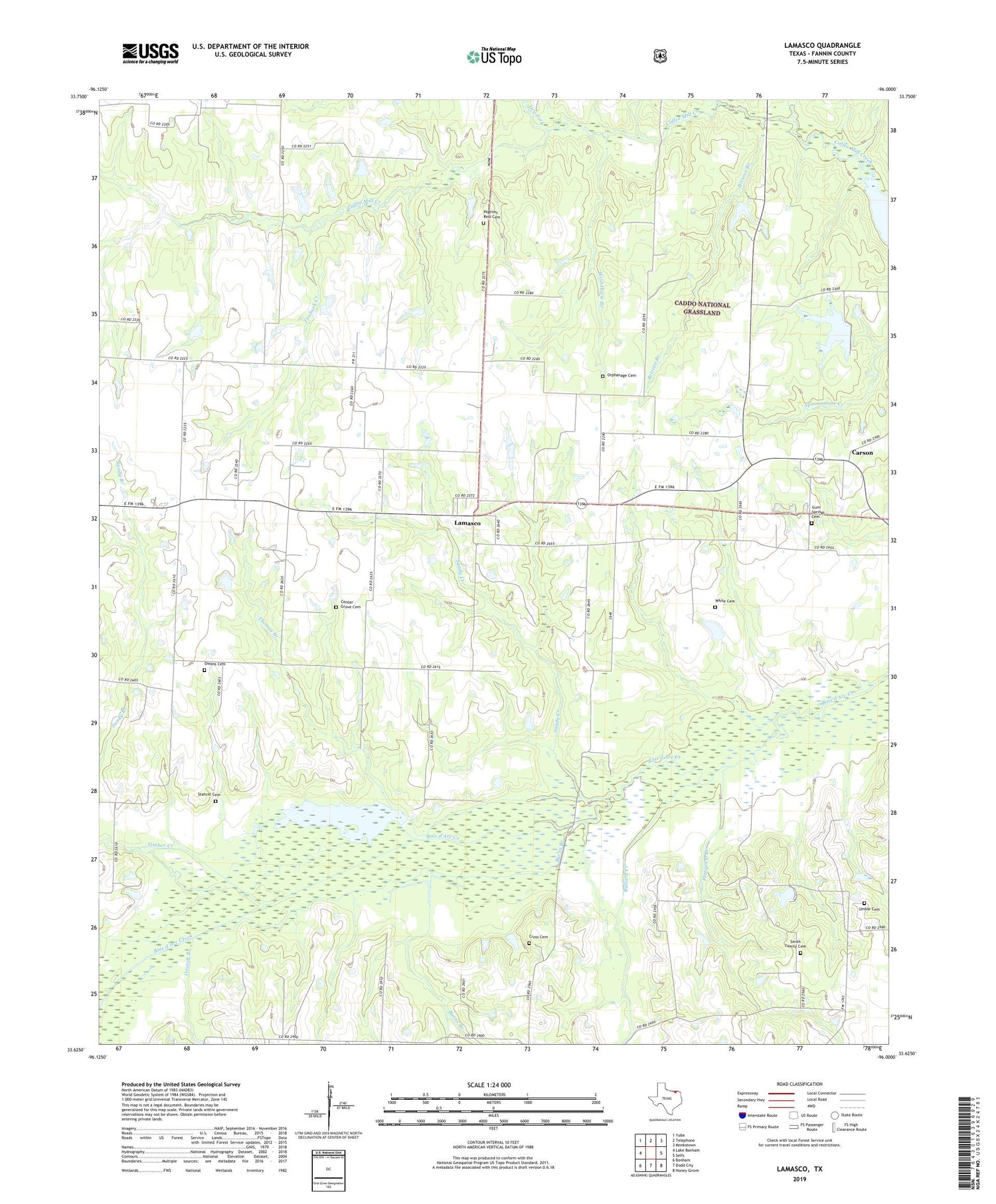 Lamasco Texas US Topo Map Image
