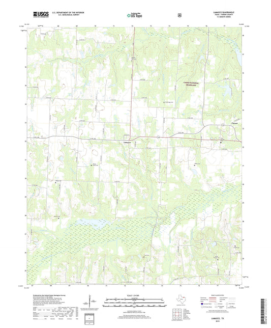 Lamasco Texas US Topo Map Image