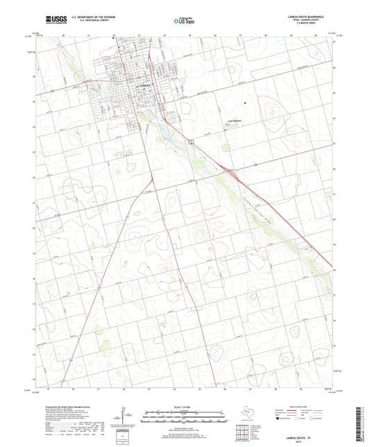 Lamesa South Texas US Topo Map Image