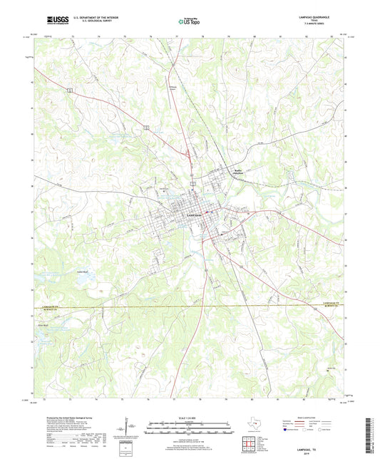 Lampasas Texas US Topo Map Image