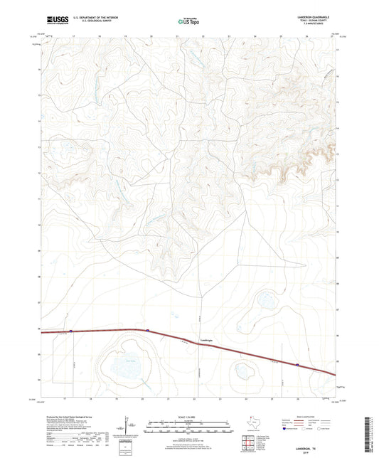 Landergin Texas US Topo Map Image