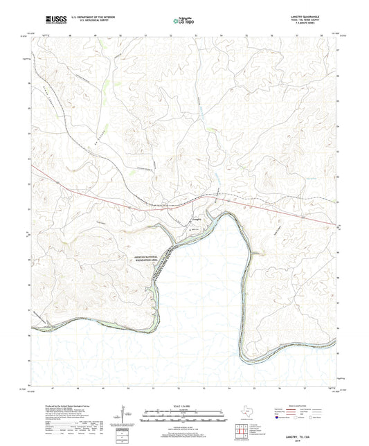Langtry Texas US Topo Map Image