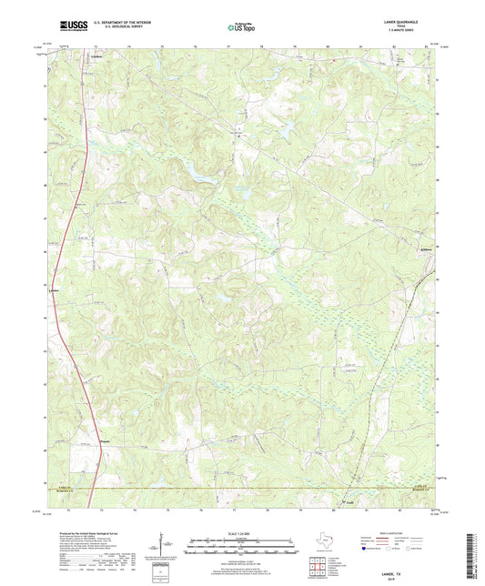 Lanier Texas US Topo Map Image