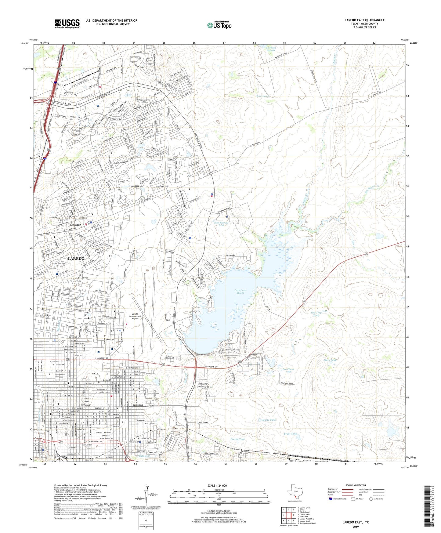 Laredo East Texas US Topo Map Image