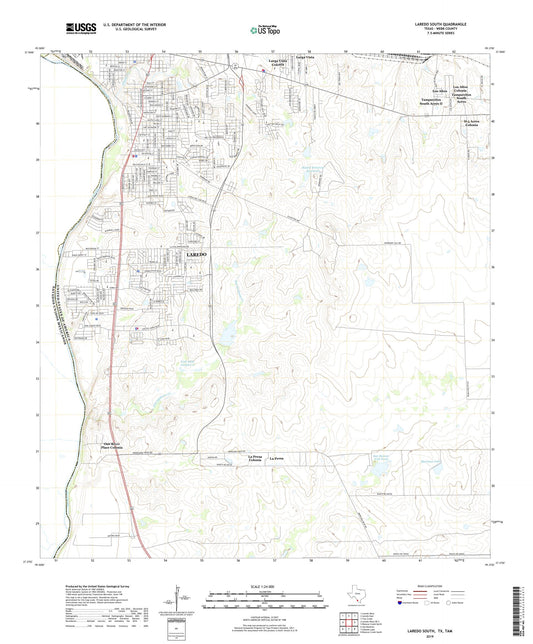 Laredo South Texas US Topo Map Image
