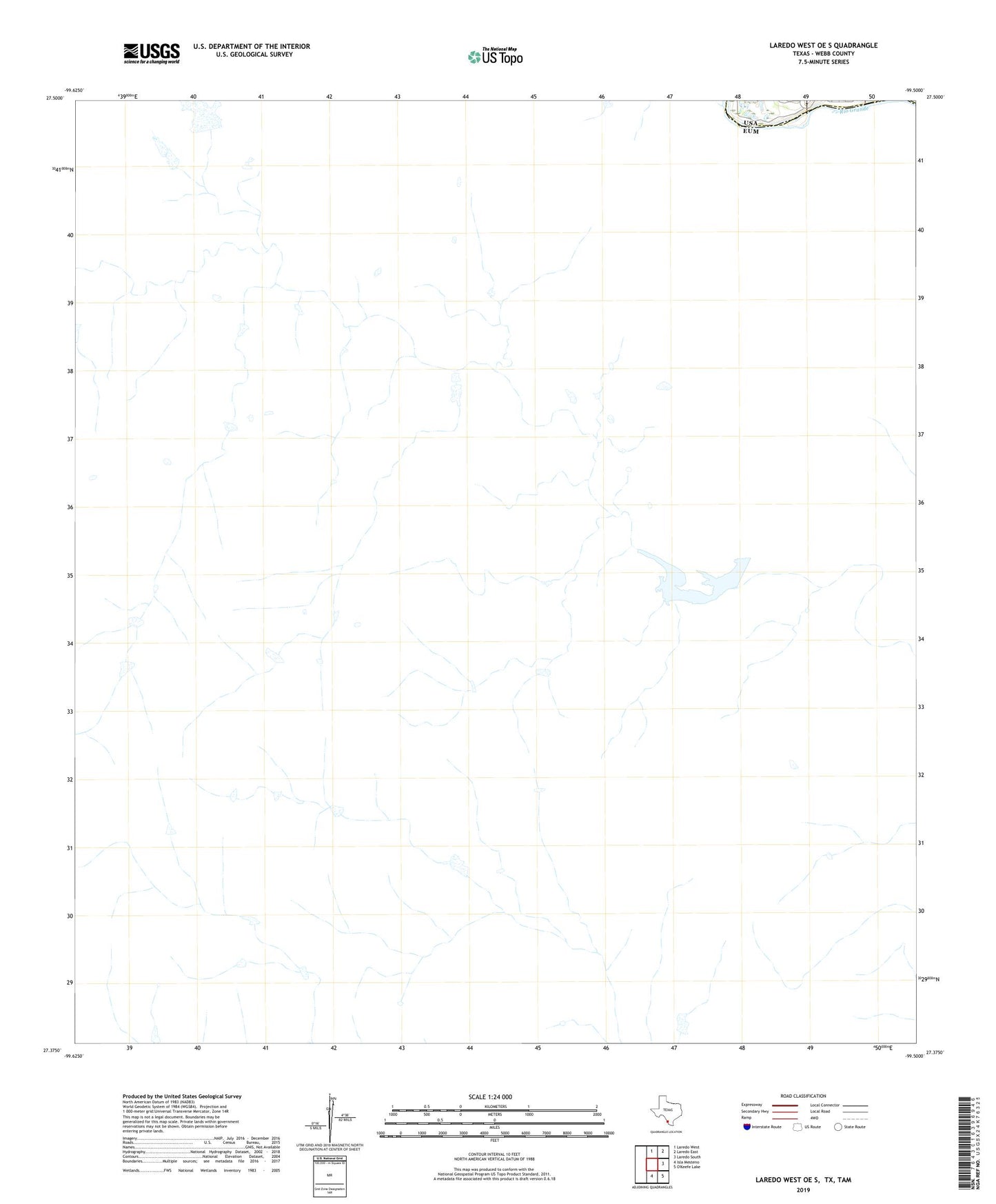 Laredo West OE S Texas US Topo Map Image