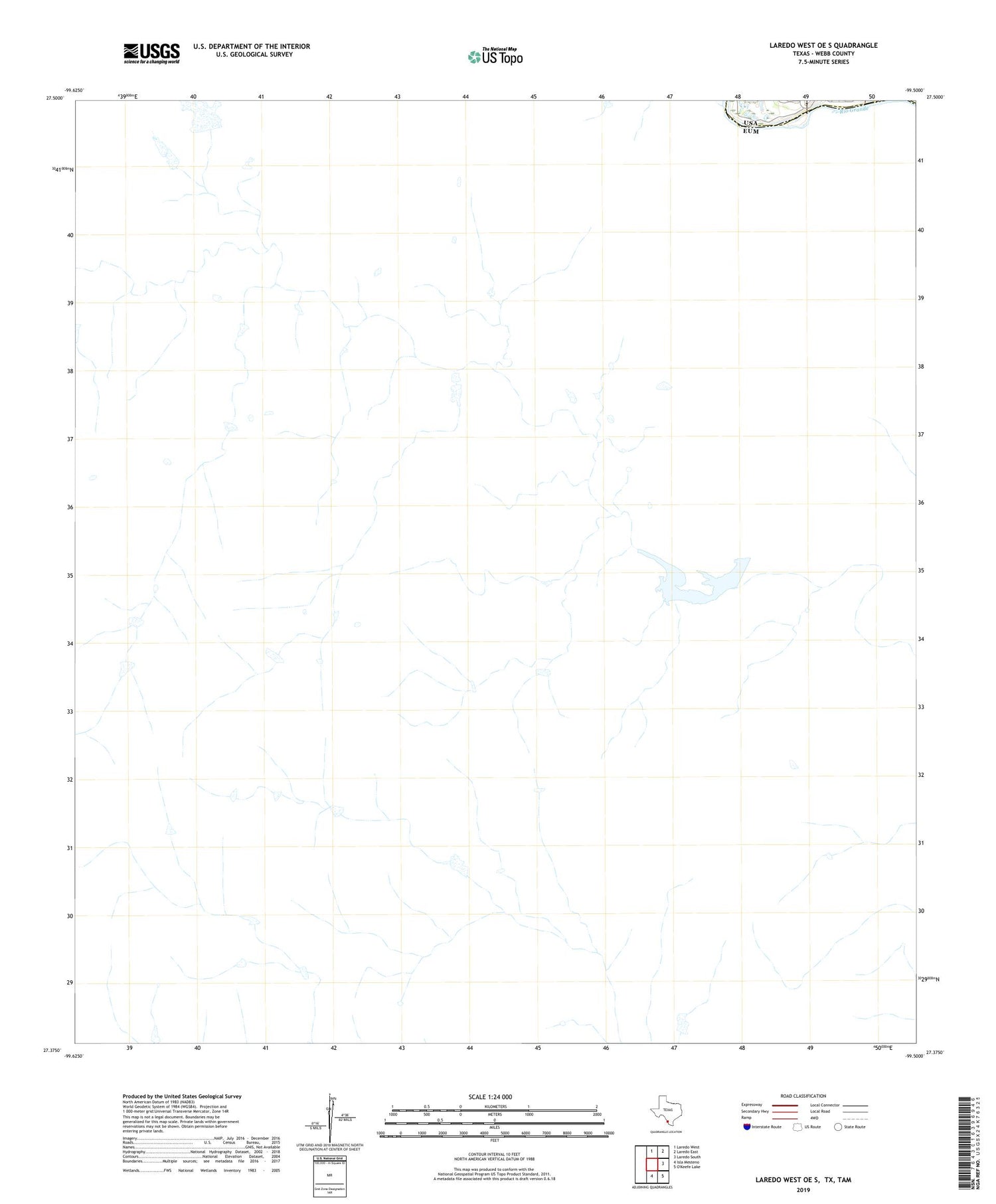 Laredo West OE S Texas US Topo Map Image