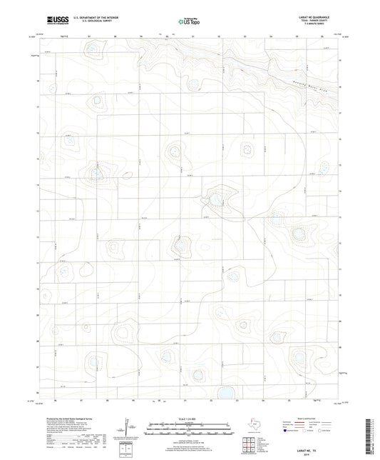 Lariat NE Texas US Topo Map Image