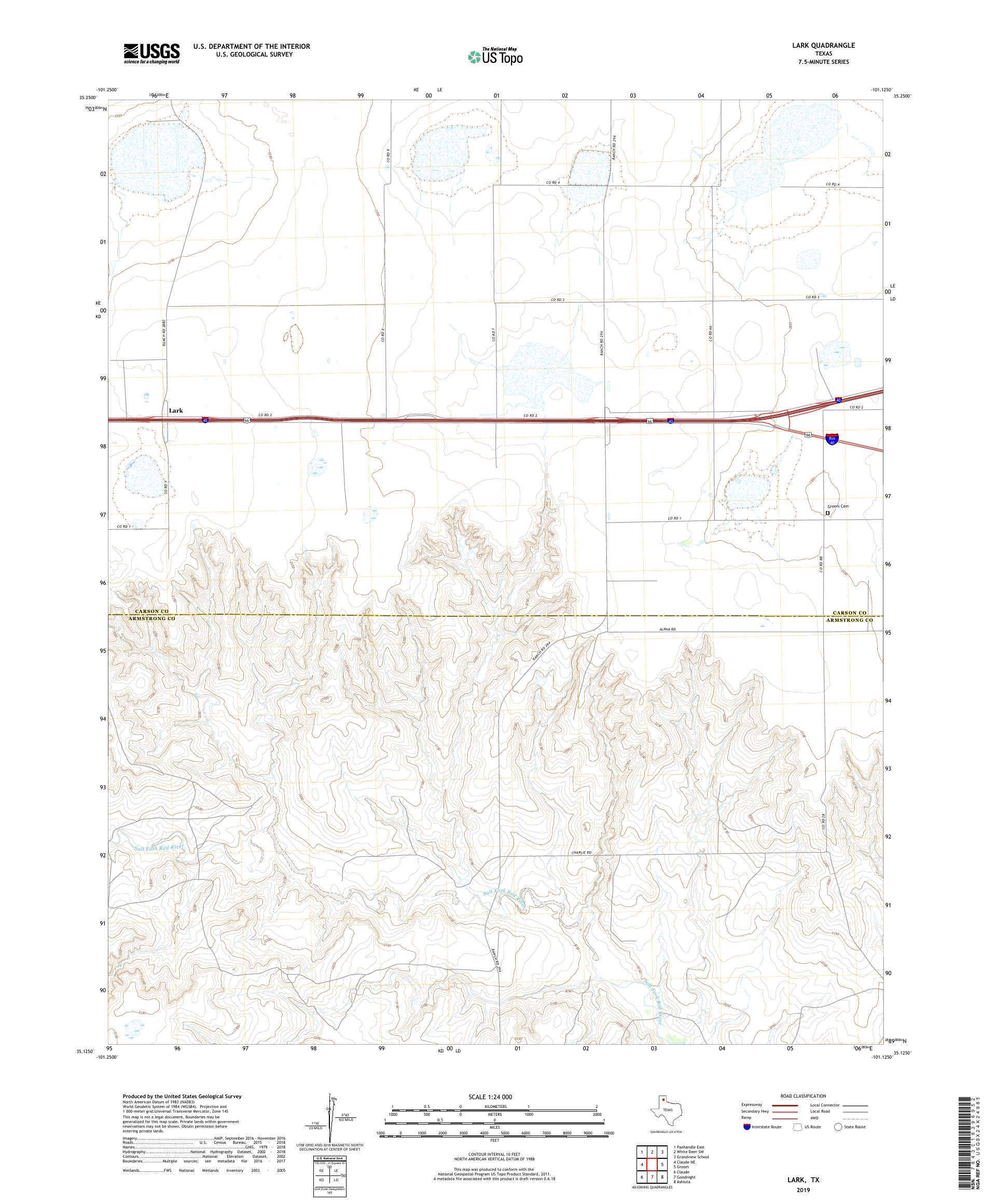 Lark Texas US Topo Map – MyTopo Map Store