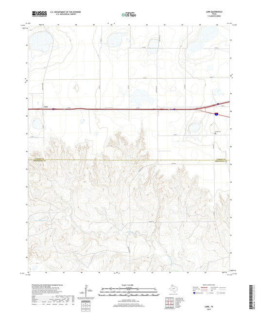 Lark Texas US Topo Map Image