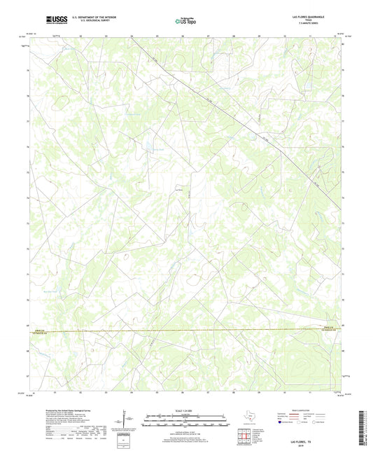 Las Flores Texas US Topo Map Image