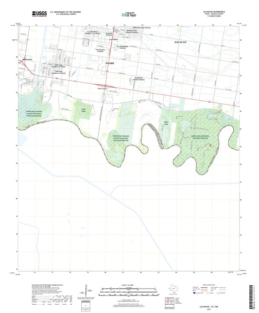 Las Milpas Texas US Topo Map Image