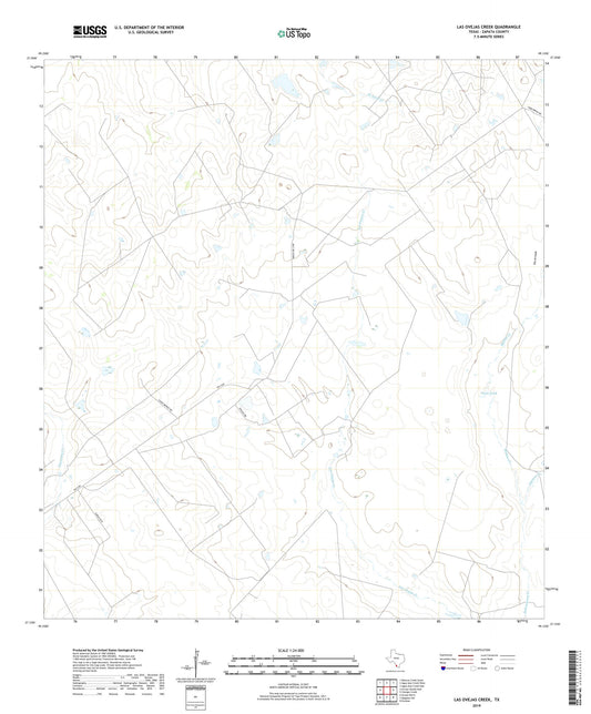 Las Ovejas Creek Texas US Topo Map Image