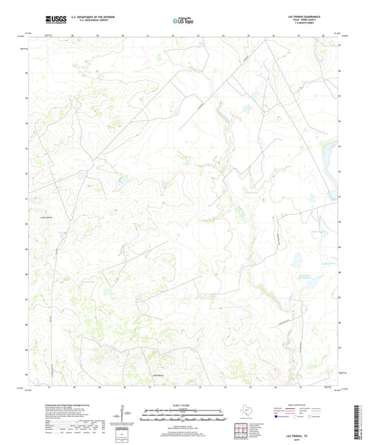 Las Tiendas Texas US Topo Map Image