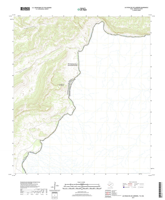Las Vegas De Los Ladrones Texas US Topo Map Image