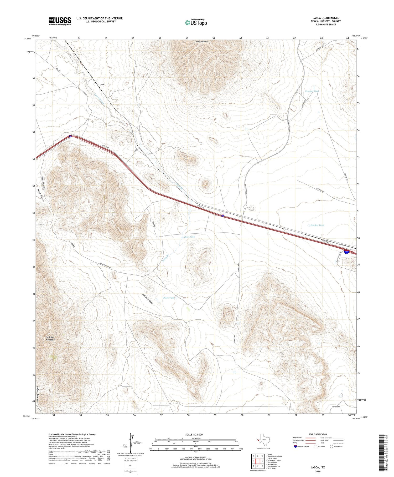 Lasca Texas US Topo Map Image