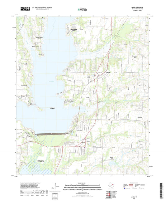 Lavon Texas US Topo Map Image