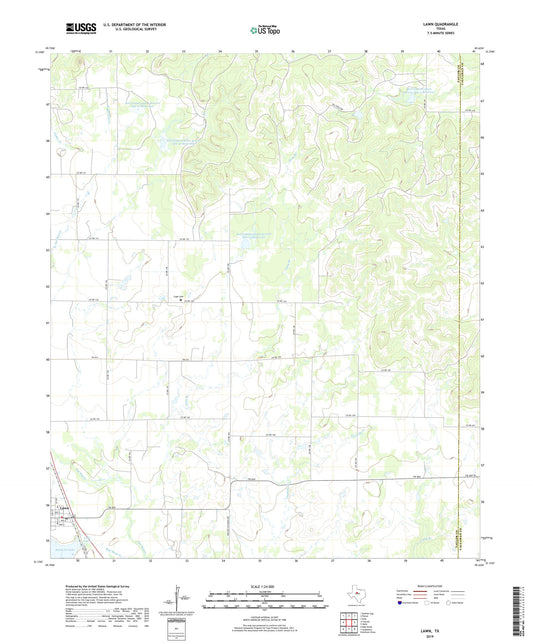 Lawn Texas US Topo Map Image