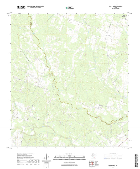Lazy F Ranch Texas US Topo Map Image