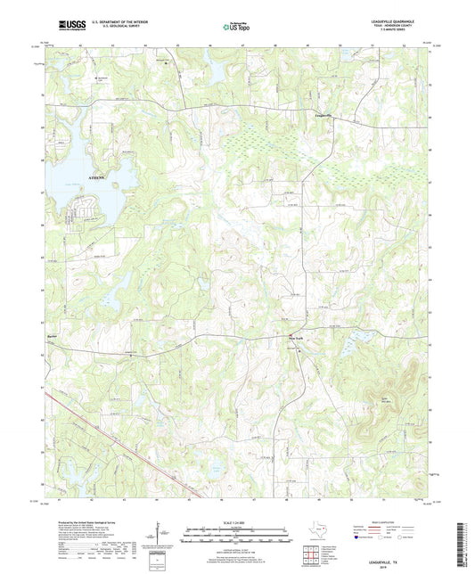 Leagueville Texas US Topo Map Image