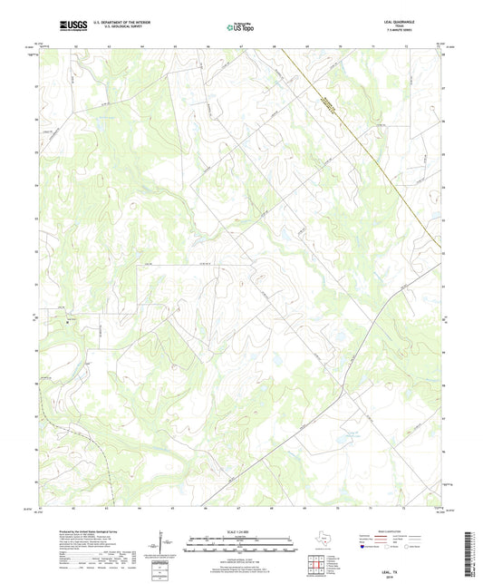 Leal Texas US Topo Map Image