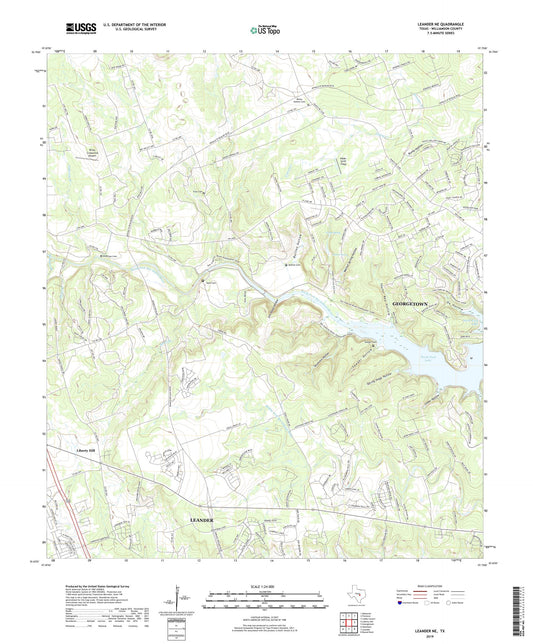Leander NE Texas US Topo Map Image
