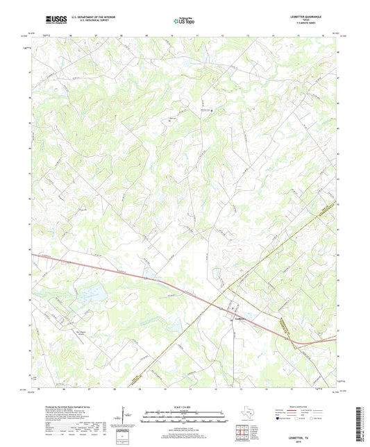 Ledbetter Texas US Topo Map Image