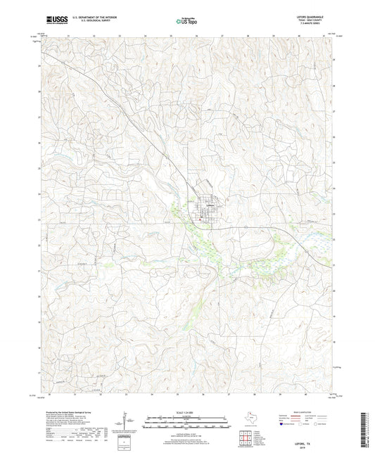 Lefors Texas US Topo Map Image