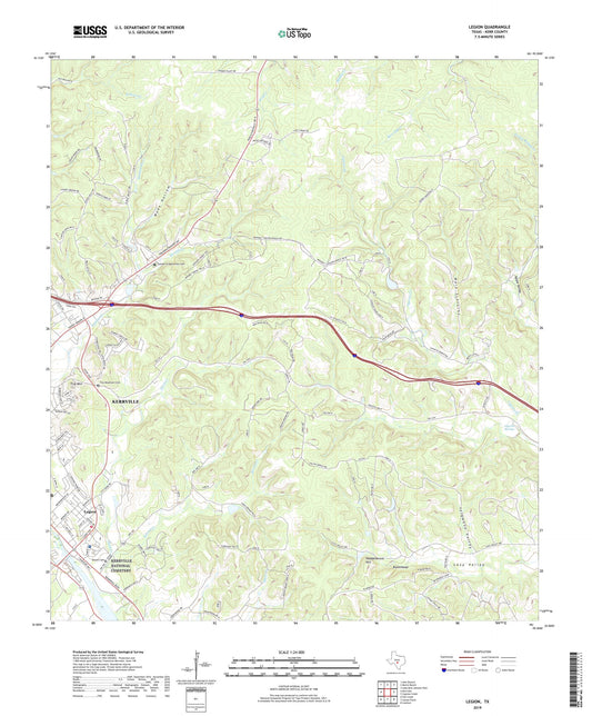 Legion Texas US Topo Map Image