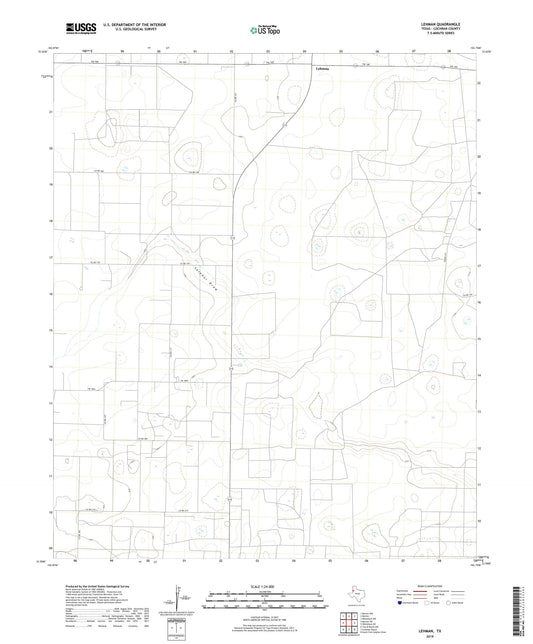 Lehman Texas US Topo Map Image