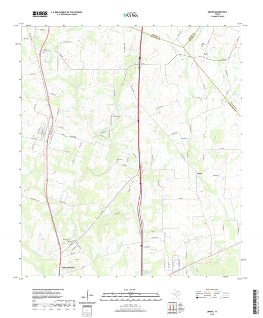 Leming Texas US Topo Map Image