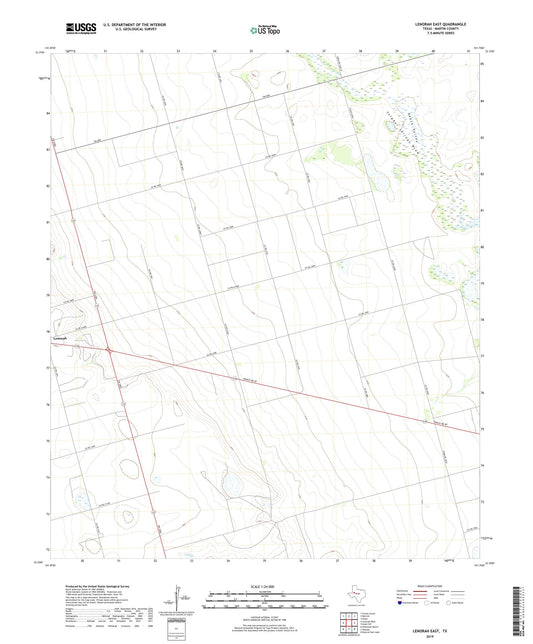Lenorah East Texas US Topo Map Image